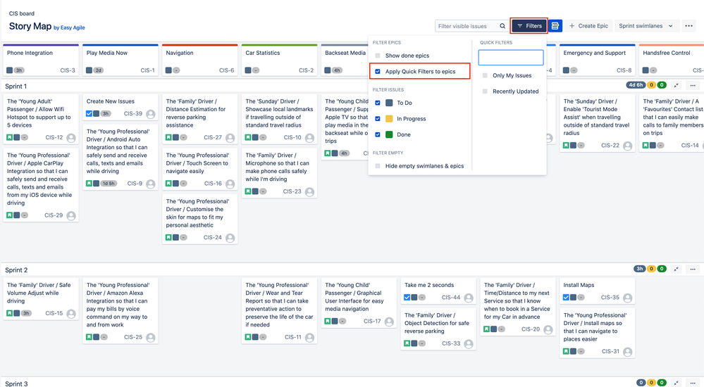 Applying Quick Filters to Epics - Cloud or Server 5.2.0 onwards.png