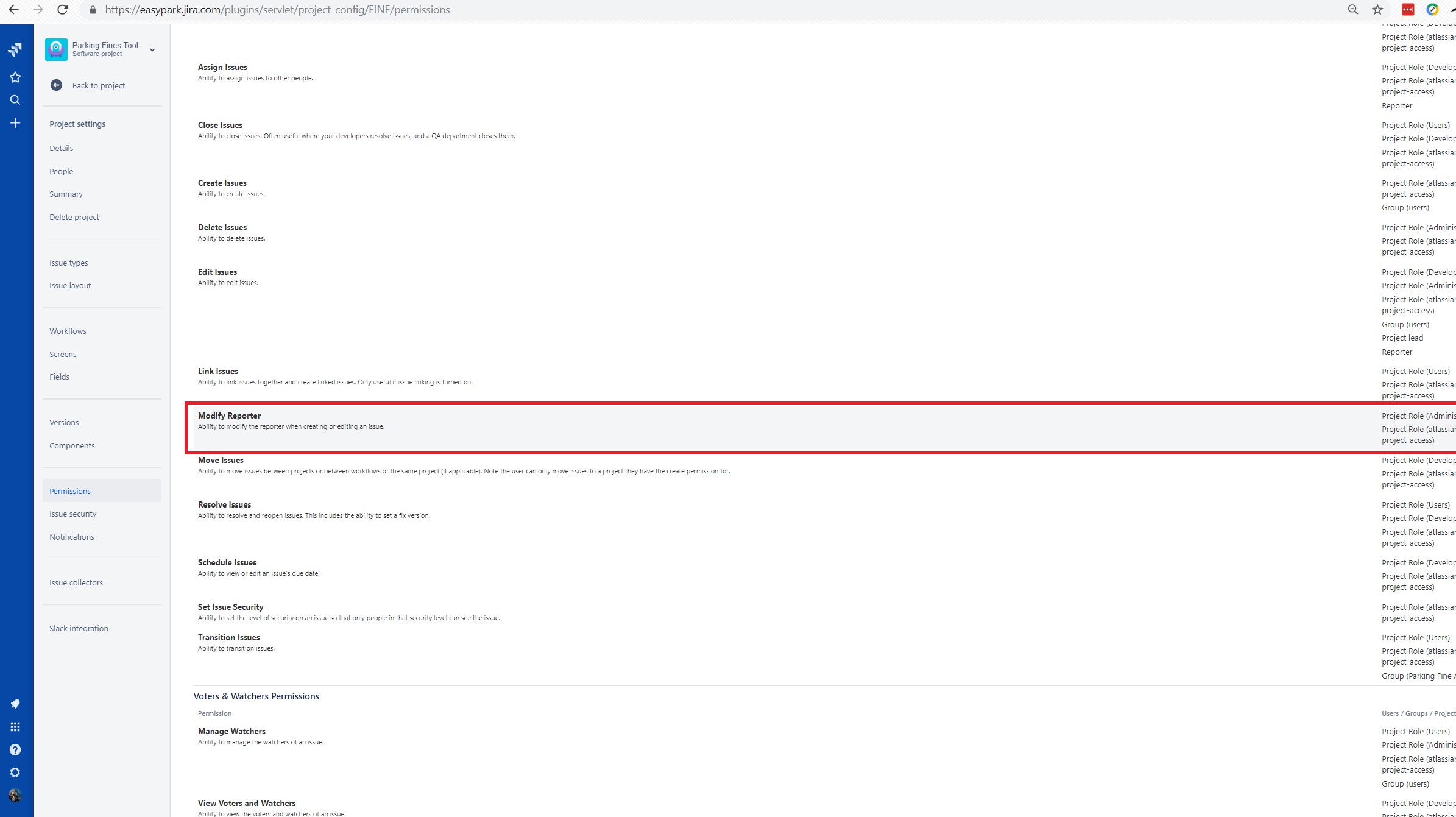 Solved: Can't edit the reporter field on a project