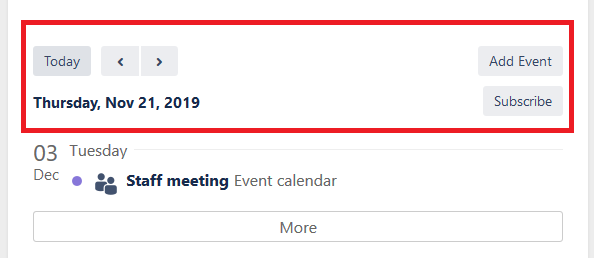 Calendar widget on Refined dashboard.png