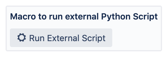 Solved: Running a python script on a confluence page