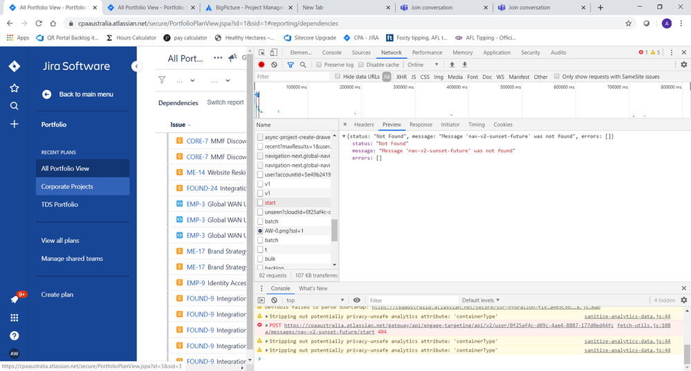 JIRA dependency - dev tools output.png