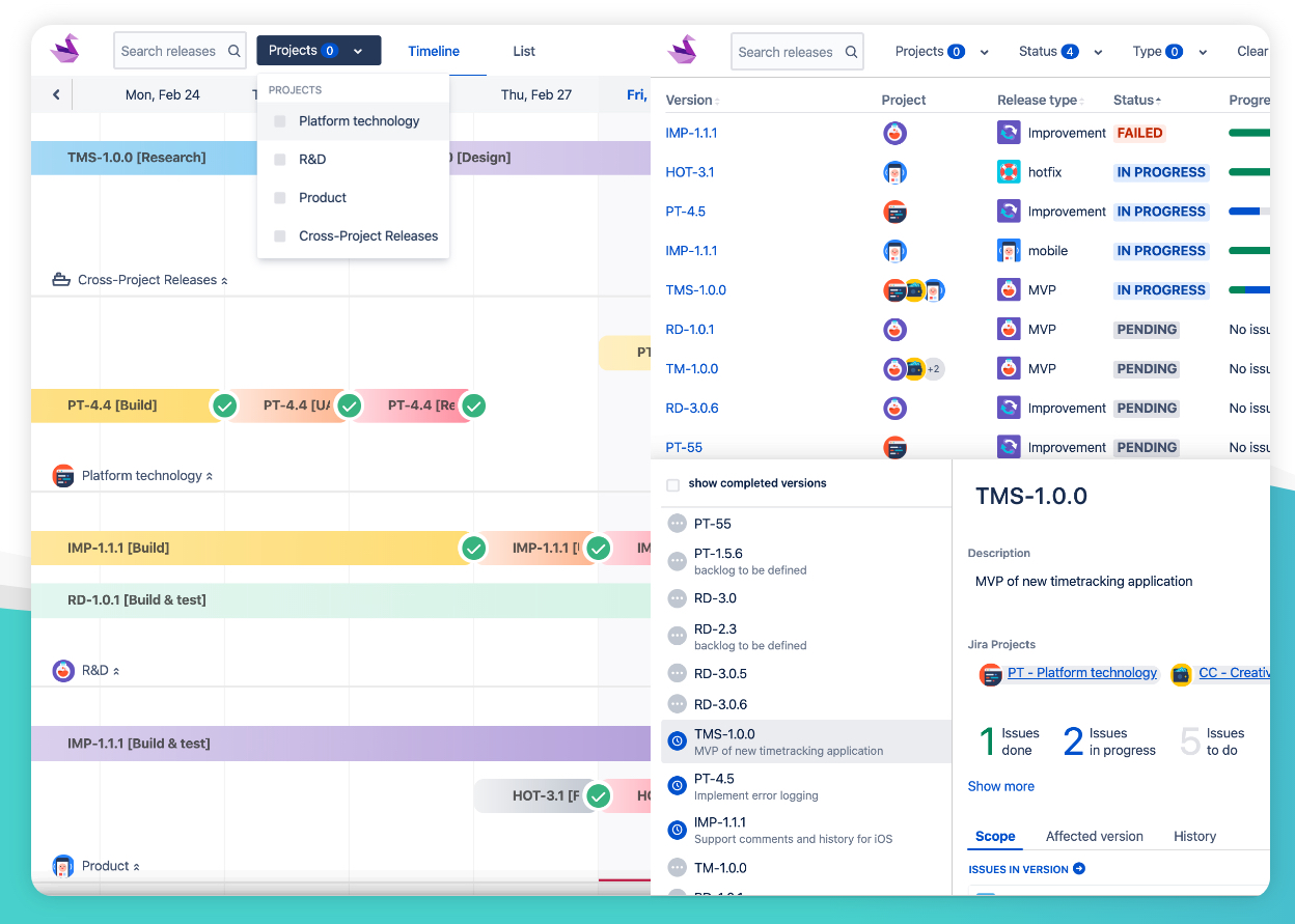 Atlassian Jira/Rovo product features