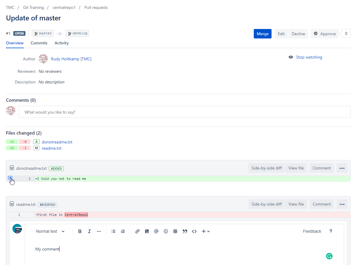 How to add an in-line comment and create a Jira is...