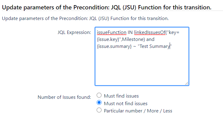 Solved Jsu Precondition To Check Linked Issue Exist Or No