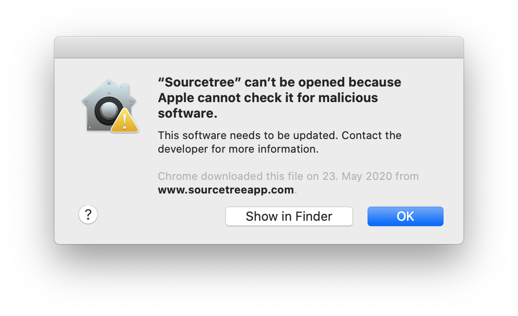 Cannot install sourcetree on mac