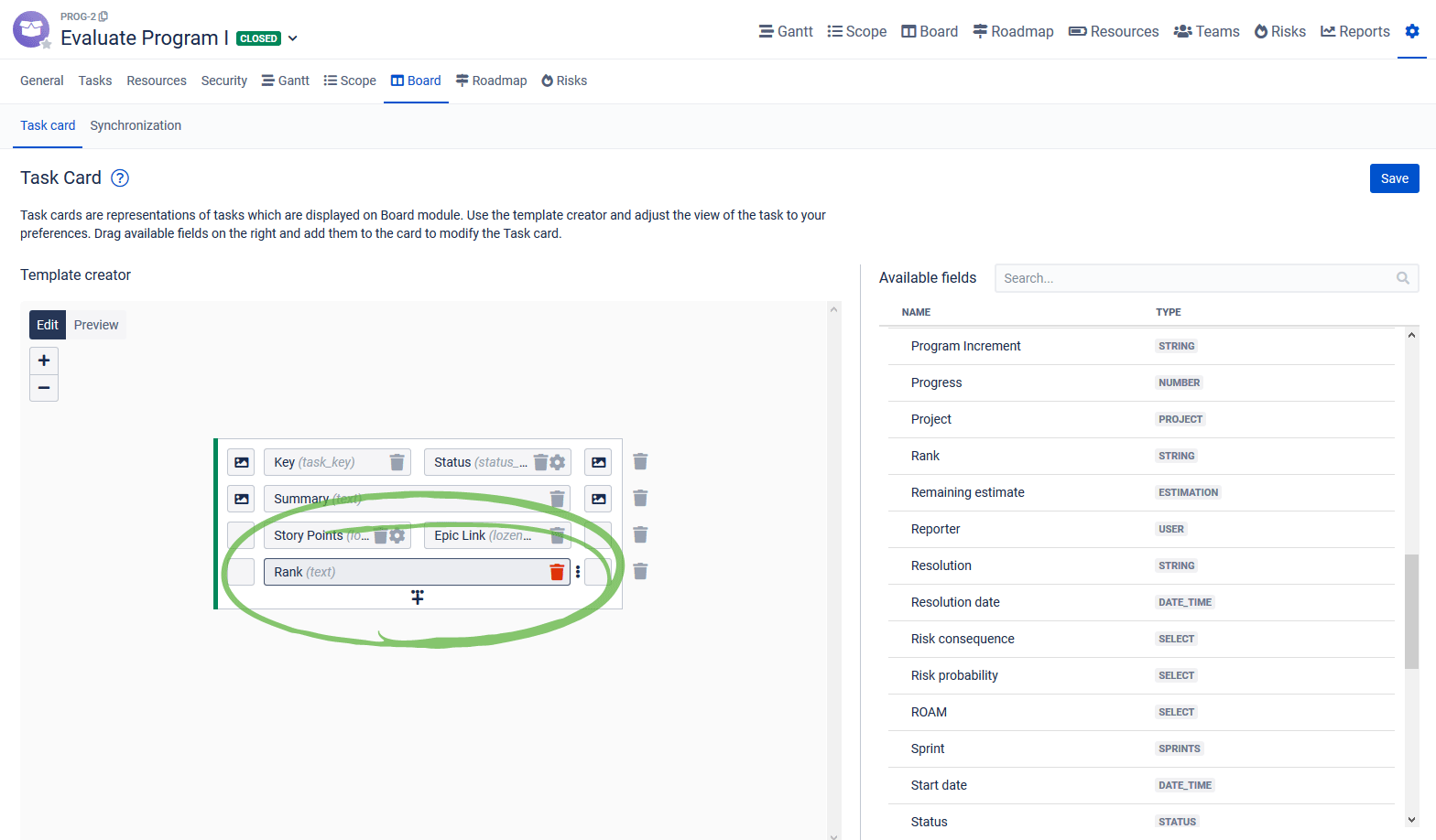 BigPicture: Ordering Issues by Rank not possilble?