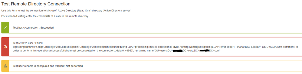 Solved Unable to login after connection to LDAP and users