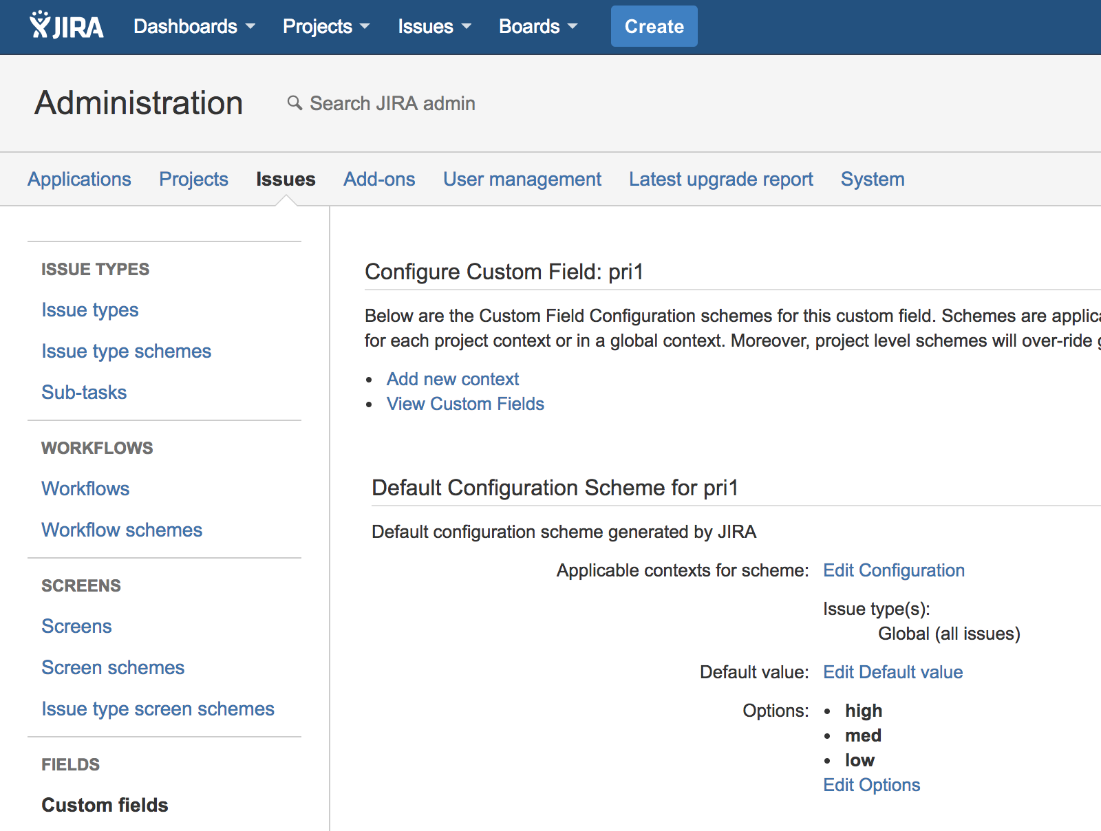 JIRA API: How do I explicitly set a custom field i...