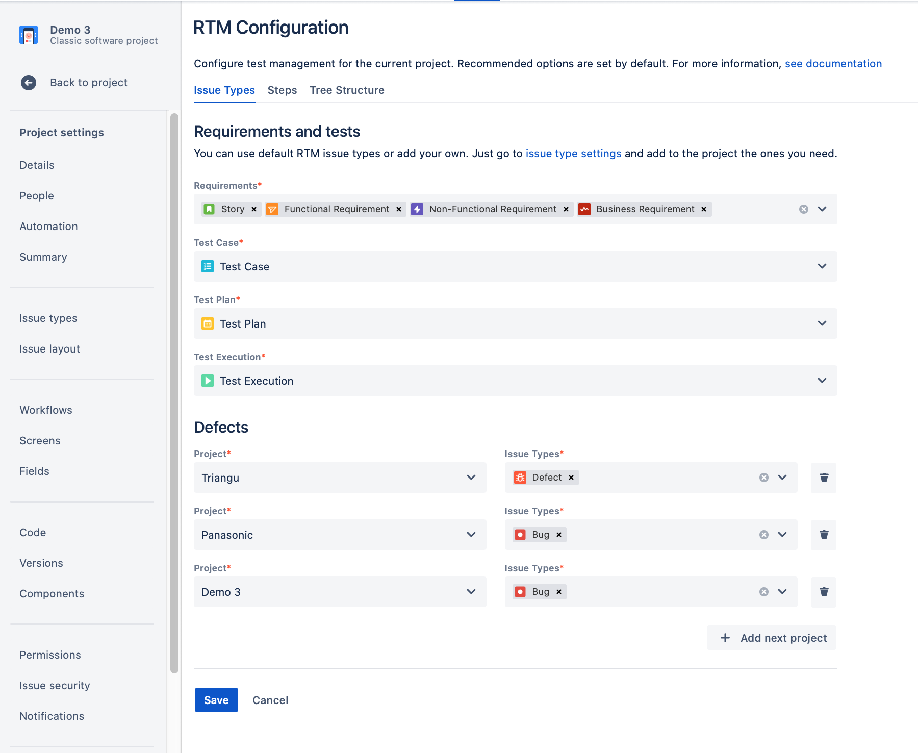 RTM Import to Tree functionality