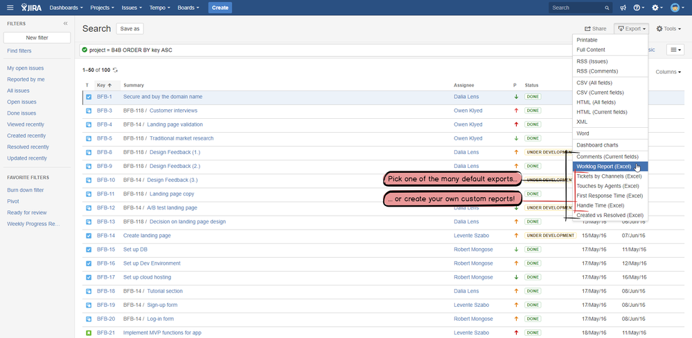 multi-issue-excel-export-menu