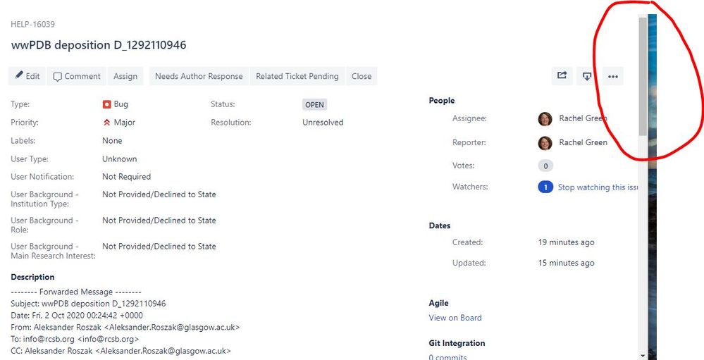 Solved missing righthand scroll bar
