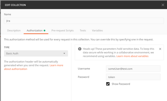 Authentication to the Jira API with a token using Postman.png