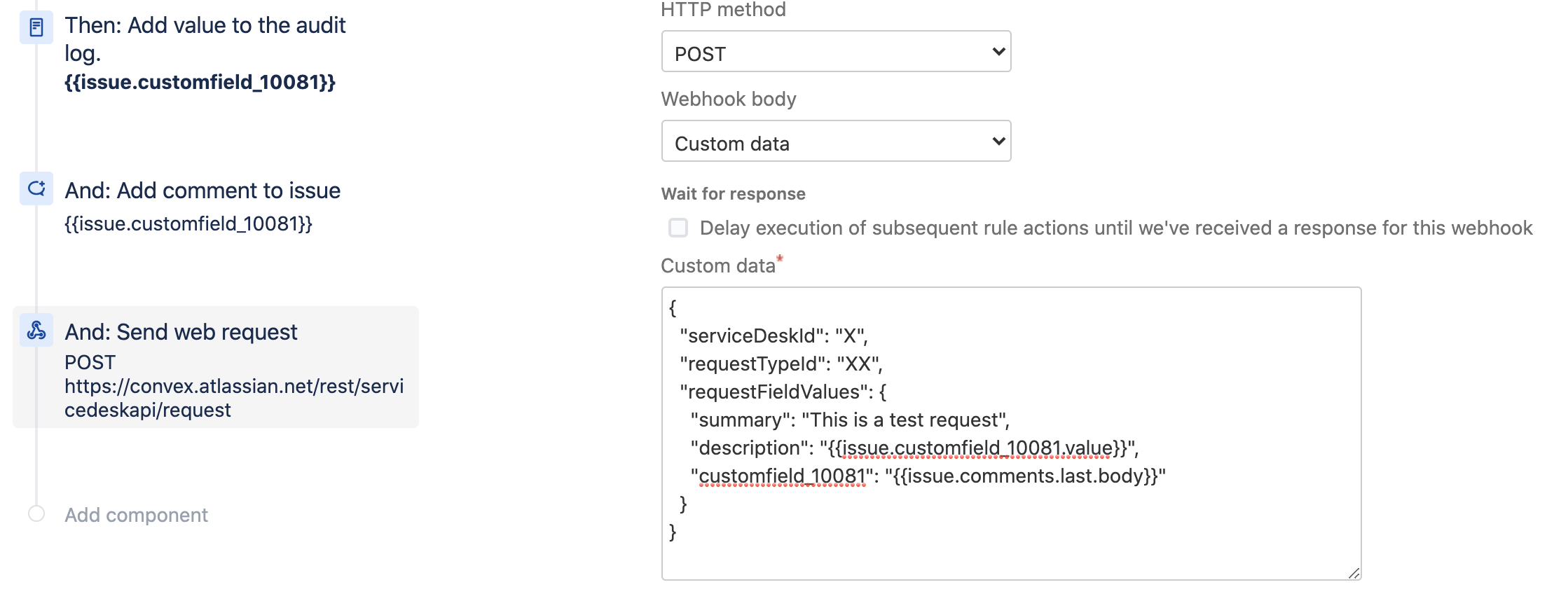 For webhook, how can i add another value in fields? - Scripting