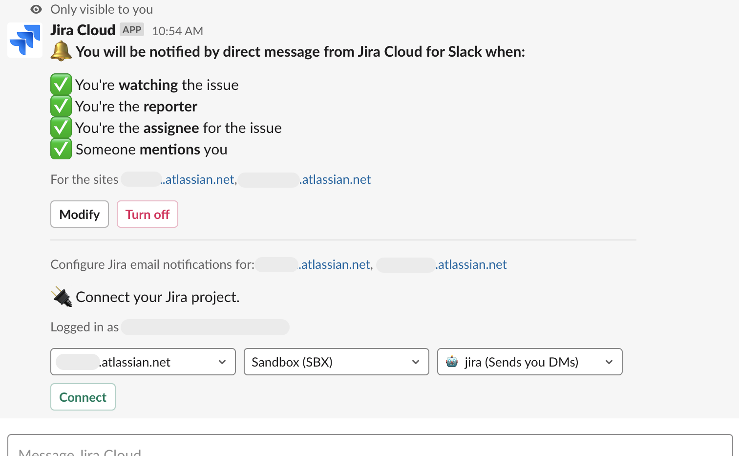 Jira slack clearance