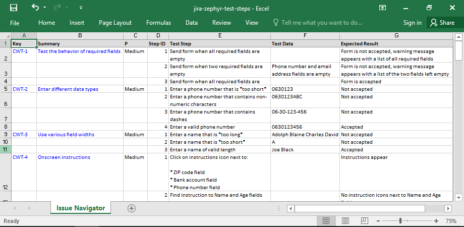 jira-zephyr-test-steps