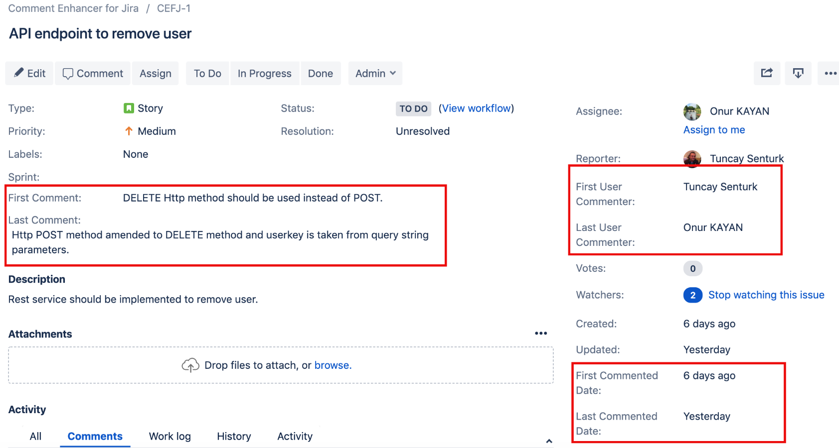 Cannot filter by "Last Comment" text