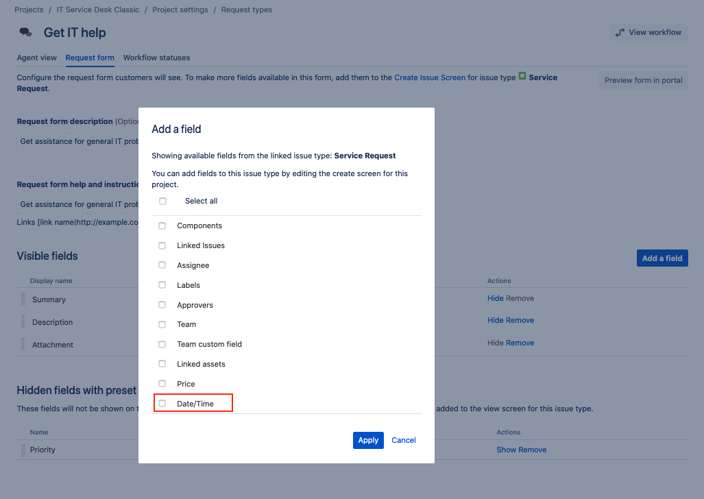 Datetime Picker Type Of Custom Field Is Not Shown 