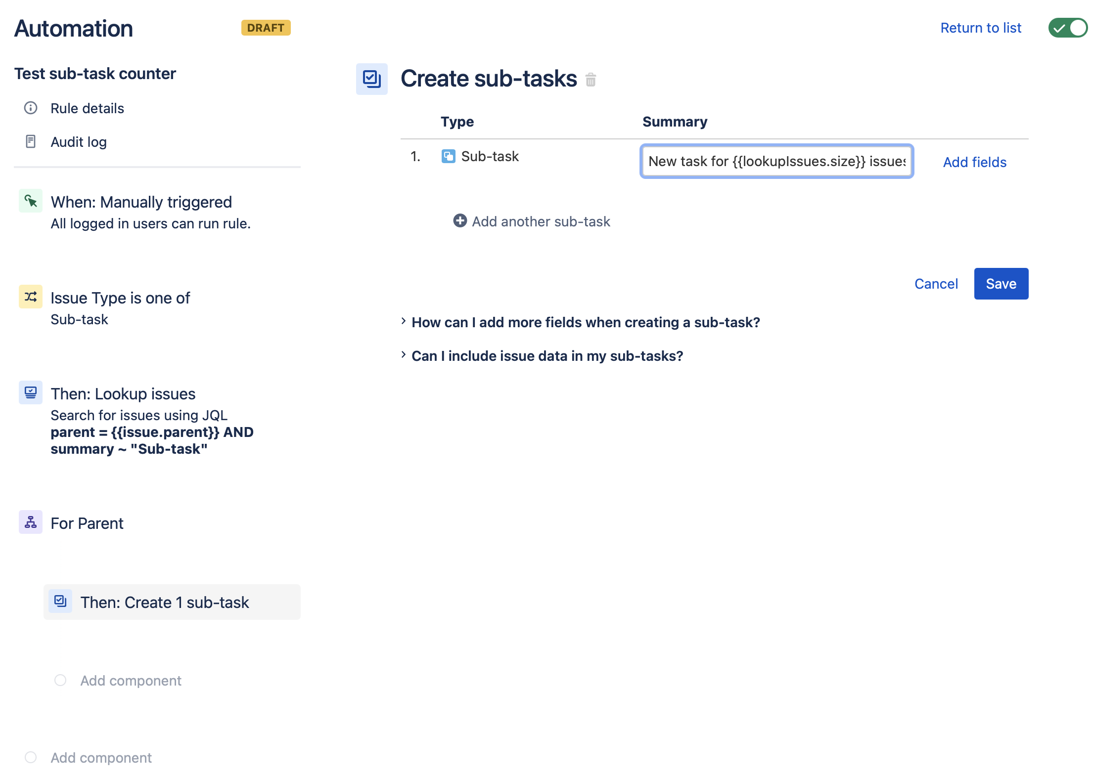 Solved How to count subtasks in a story, but only of a pa...