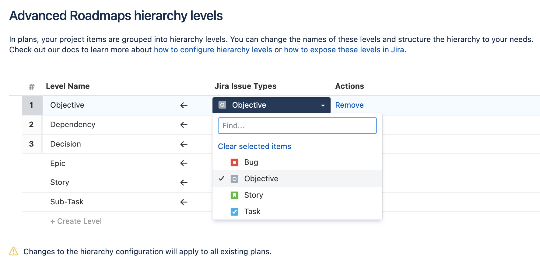 I cannot utilize Parent Link in Advanced Roadmaps