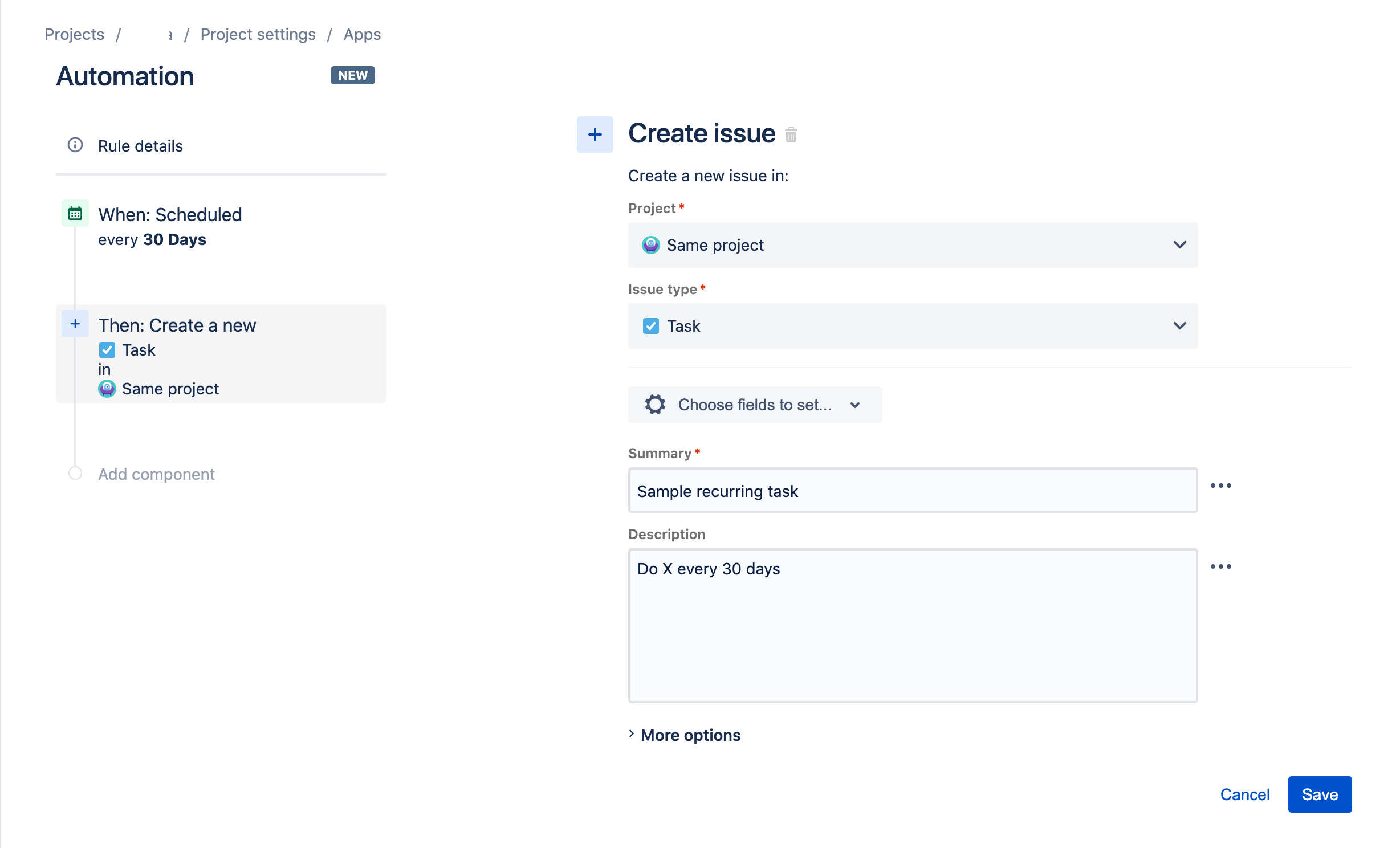 How to create recurring tasks in jira