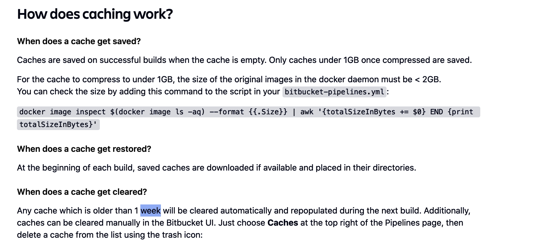 Docker build in pipelines doesn't cache build proc...