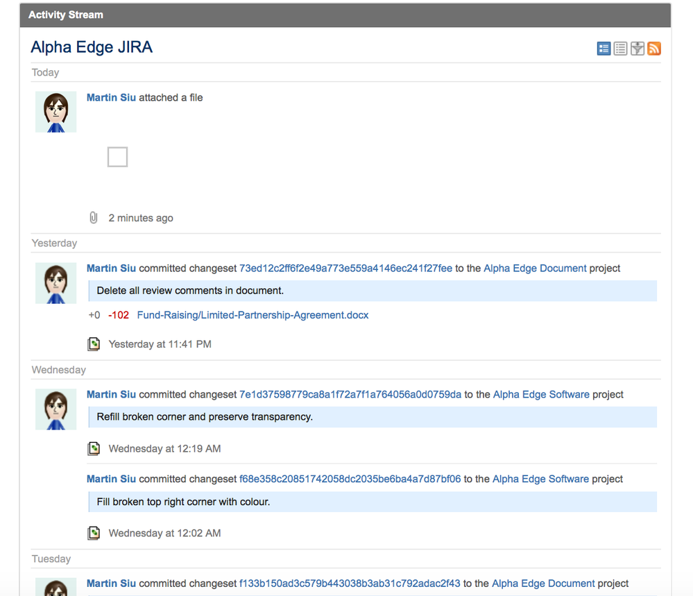 Jira activity stream shows broken links to Conflue...