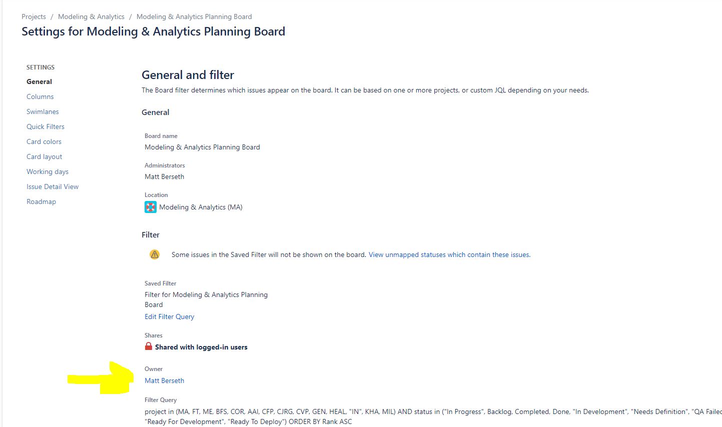 Change the owner of a board