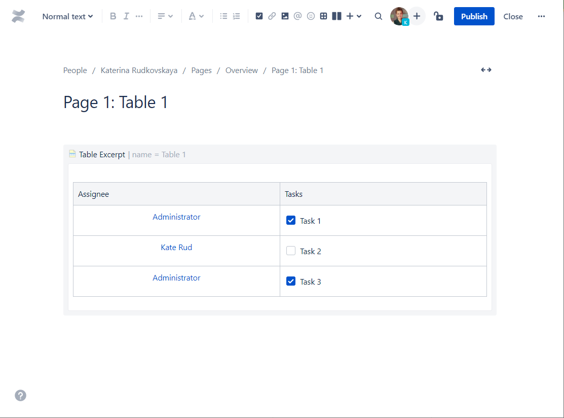 Show data in table if checkbox is checked