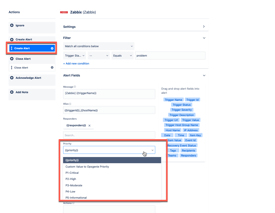 setting priority of alert from Zabbix send2opsgeni...