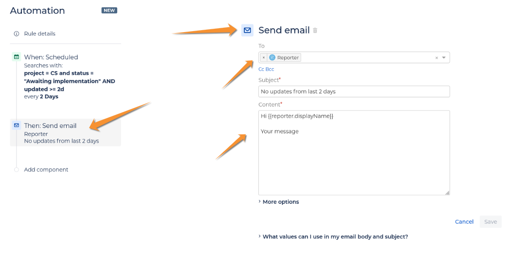 Solved Automation rules for sending reminders to reporter