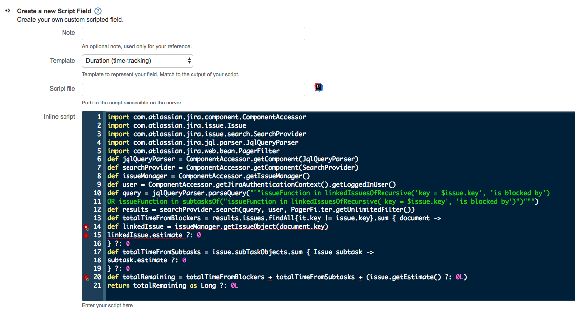 Using Script runner for first time