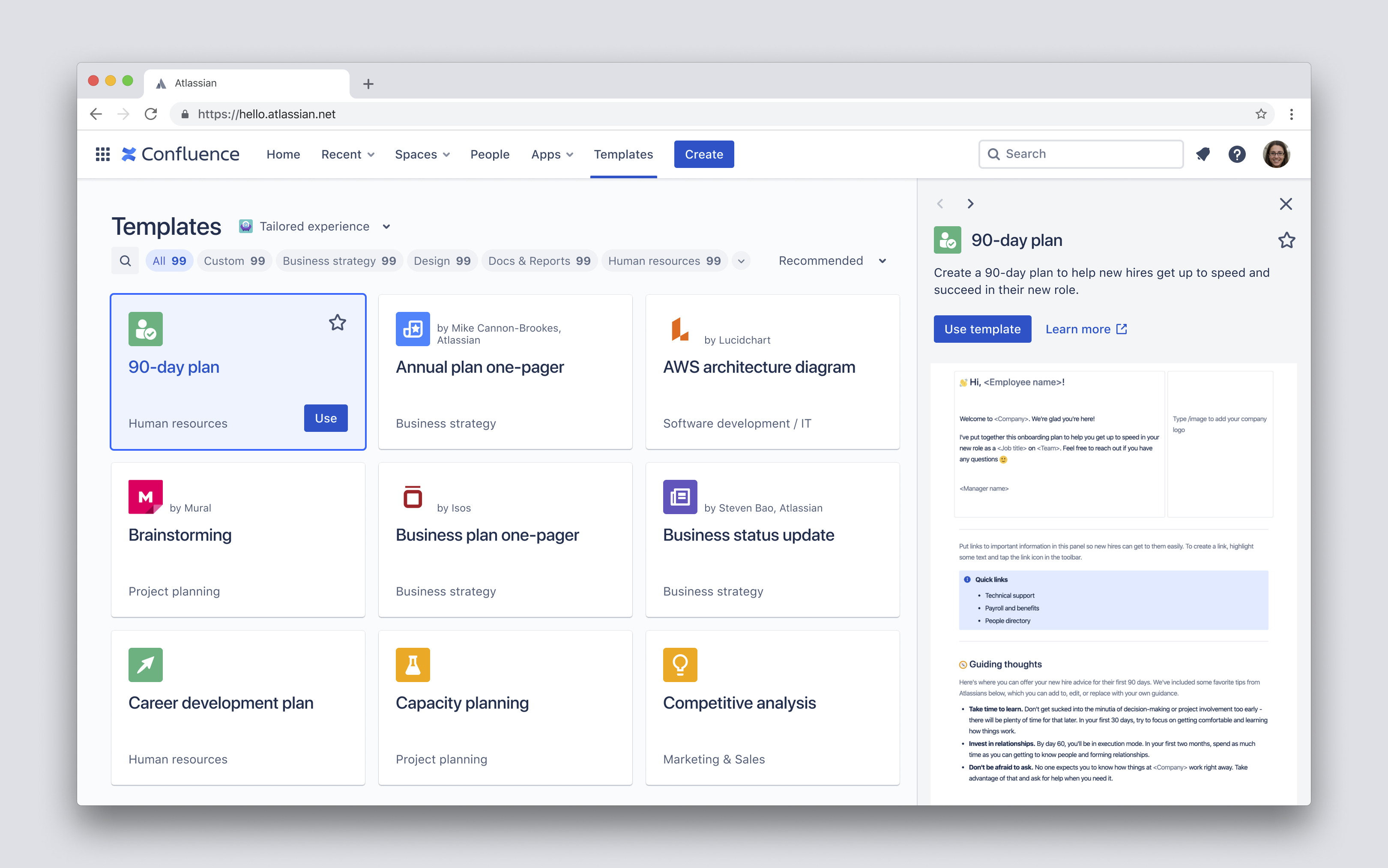 Browse Confluence Templates with a Gallery on Your... Atlassian Community