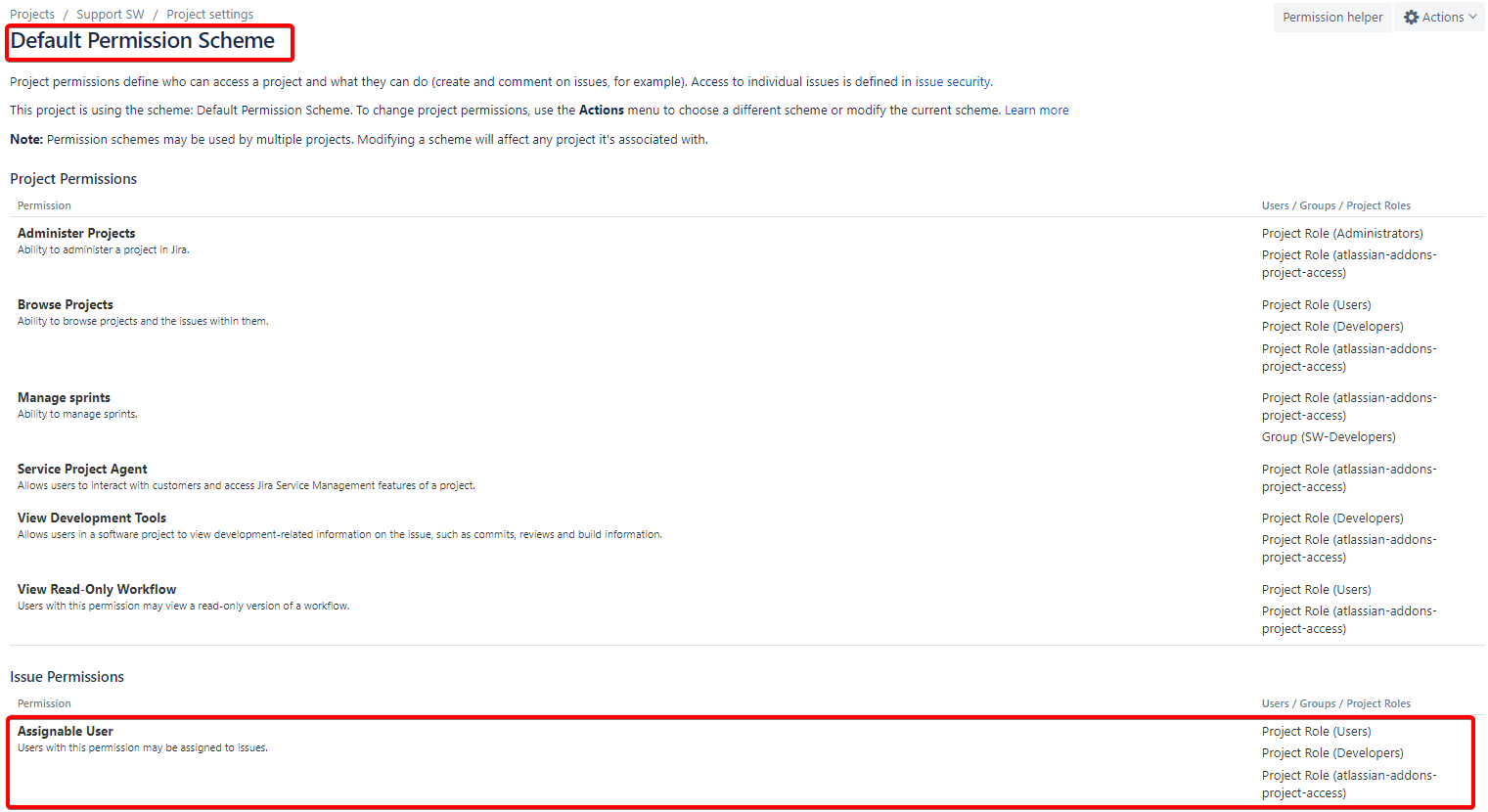 Các Quyền Quan Trọng Trong Jira