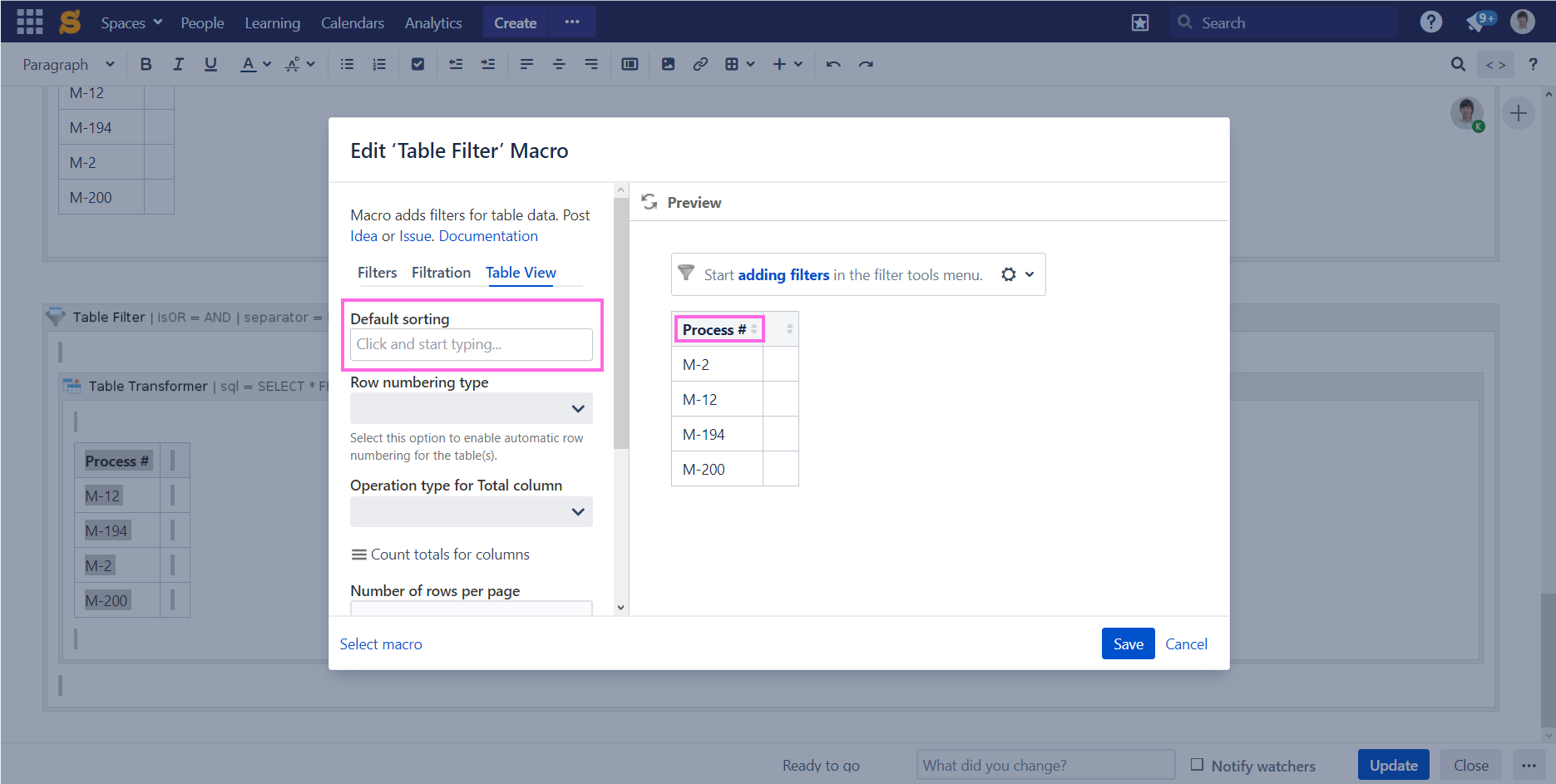 Solved Freeze First Row in ConfiForms TableView macro