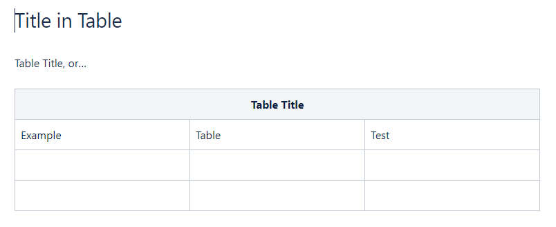 Solved How to assign a name or title to a table