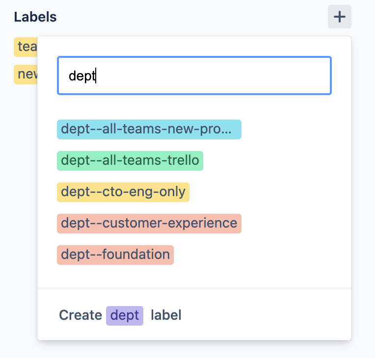 Team Central Is it possible to remove a label tha...