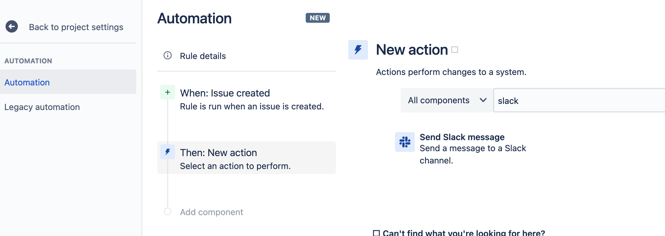 setting up automation to send notification via sla...