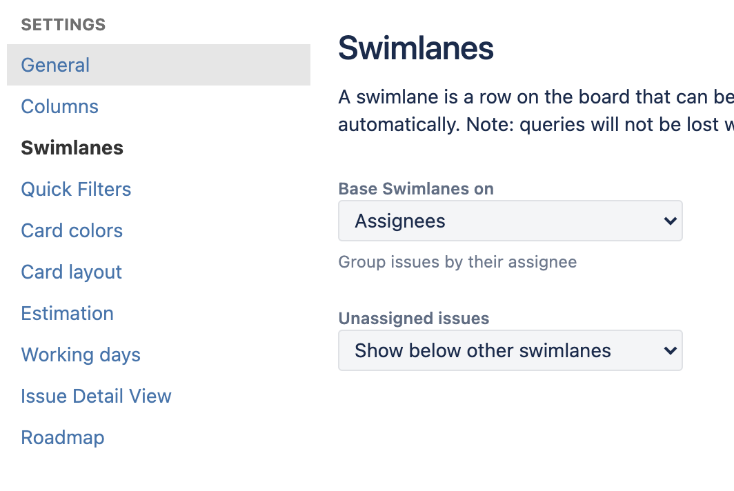 How can I enable the option to expand swimlanes on