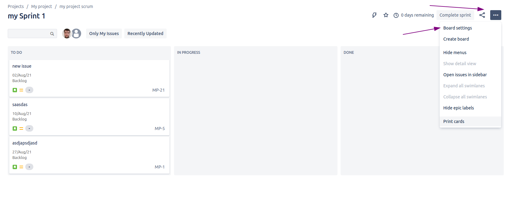 How to Sort the Tasks by due date