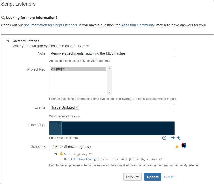 Remove Jira Issue Attachments by MD5 Hash