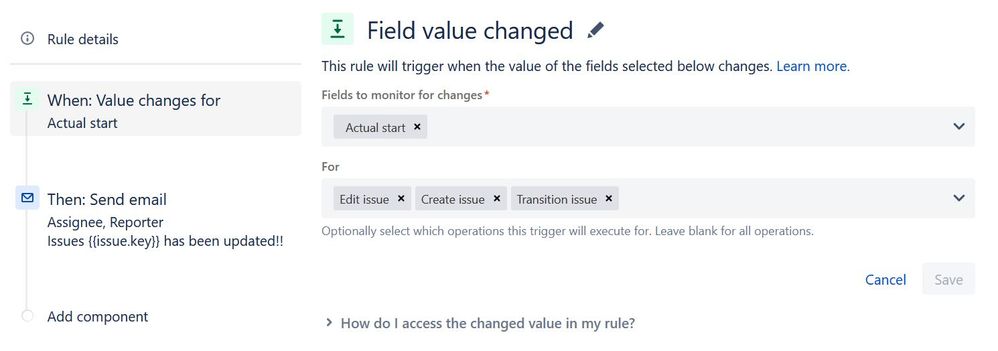Custom field value in customer notifications