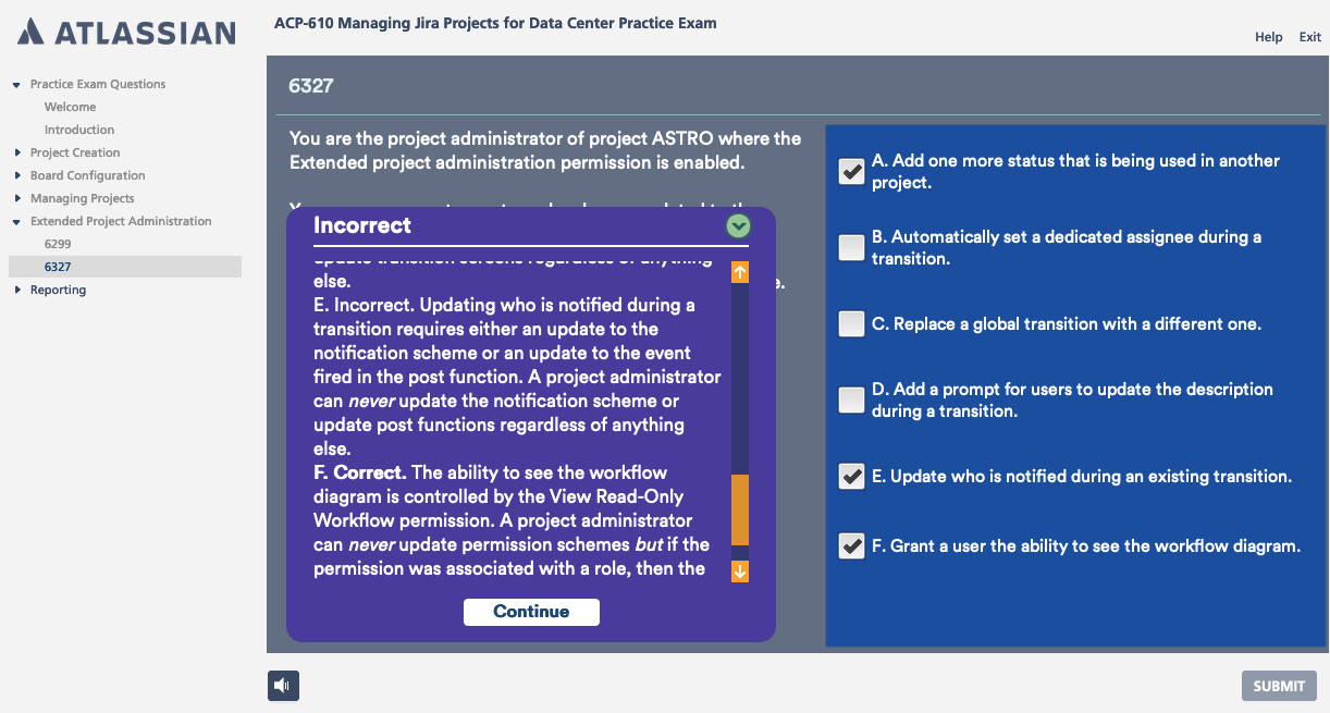 ACP-610 Managing Jira Projects Practice Exam