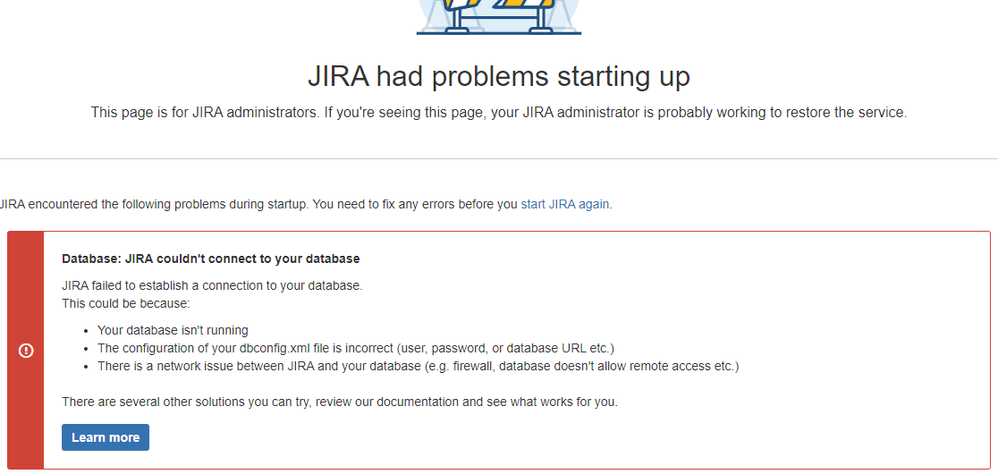 Jira db Error after config change.PNG