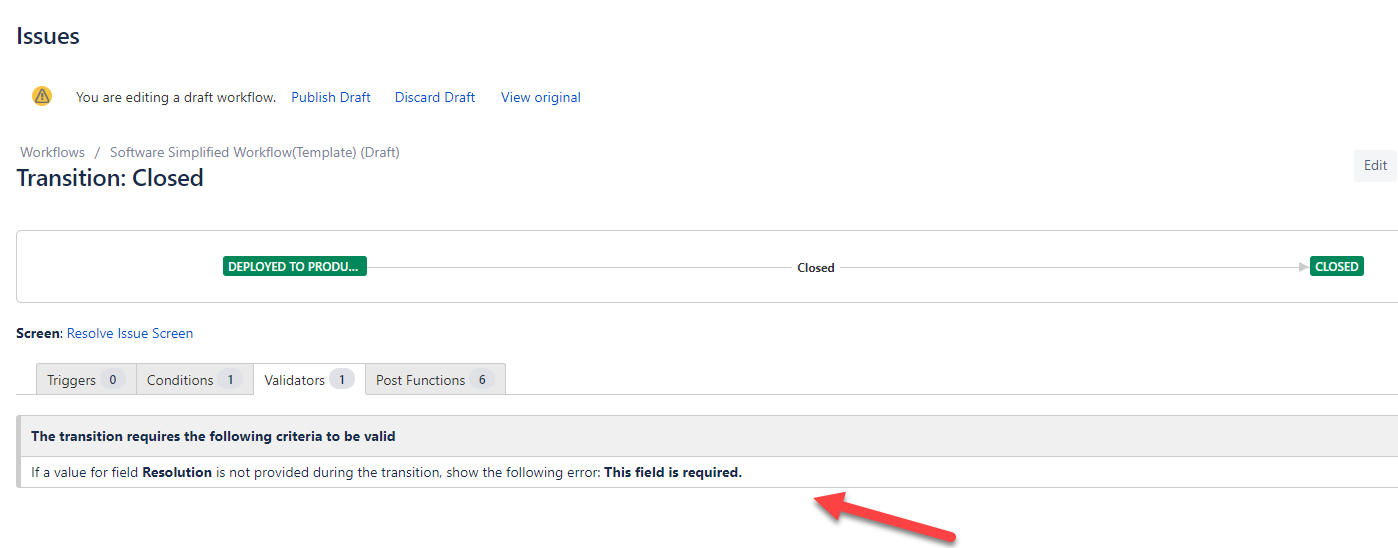 How to make the Resolution field mandatory in the