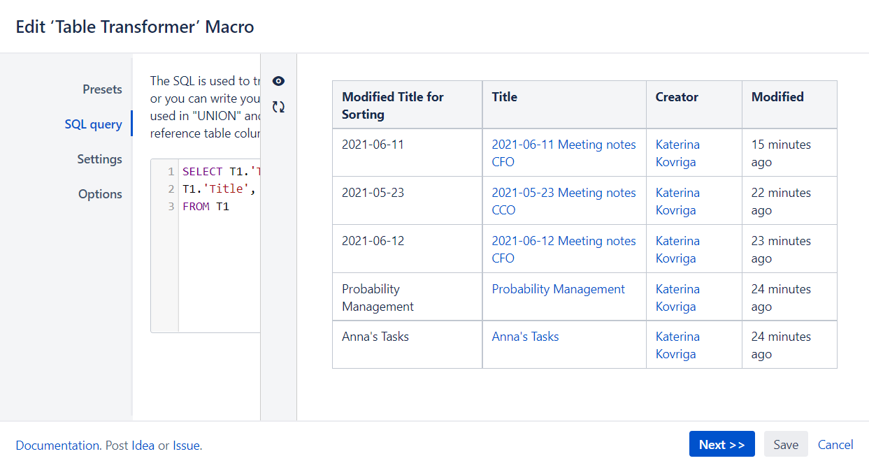 Solved Table filter and Content Report Table is sorting s...