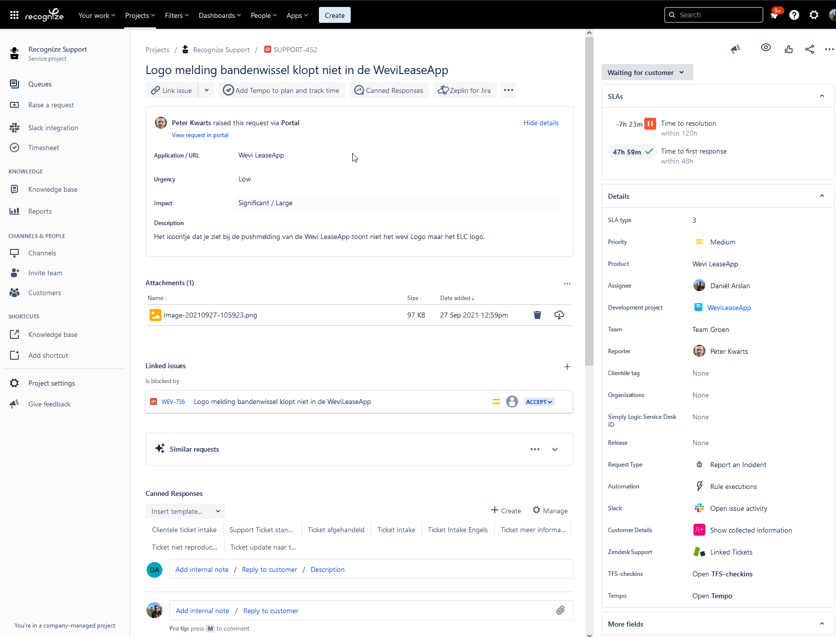 Solved Time to first response fails in embedded JIRA filt...