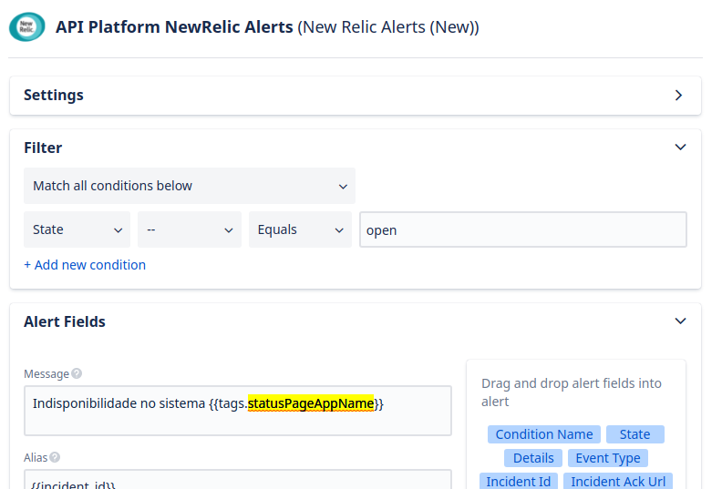 Parse one tag value from the tags on the New Relic...