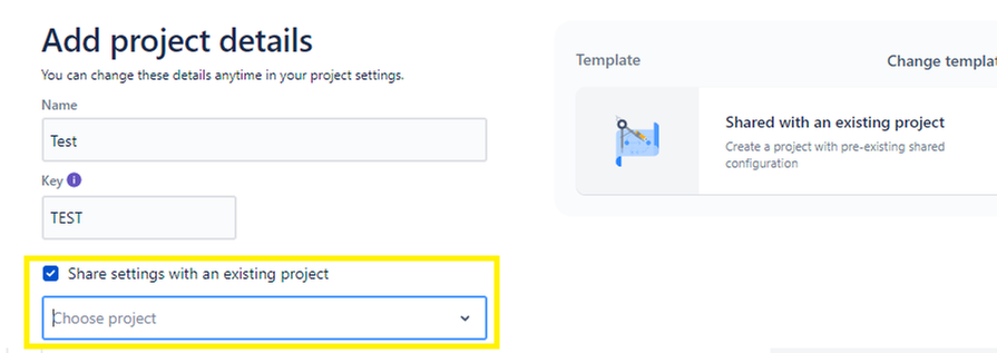 Create project with share config.PNG