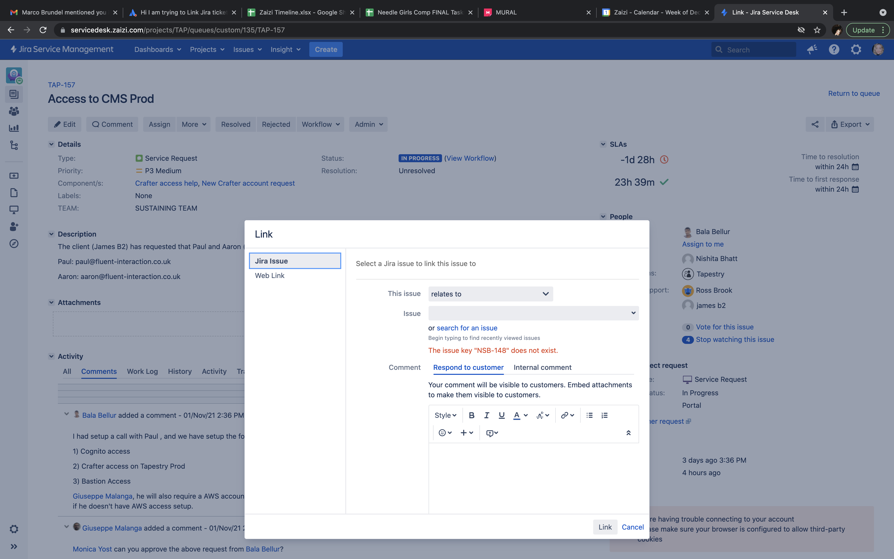 Solved Hi I am trying to Link Jira tickets to Service des...