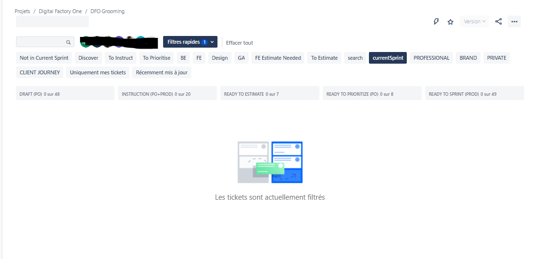 How to do a filter on sprints